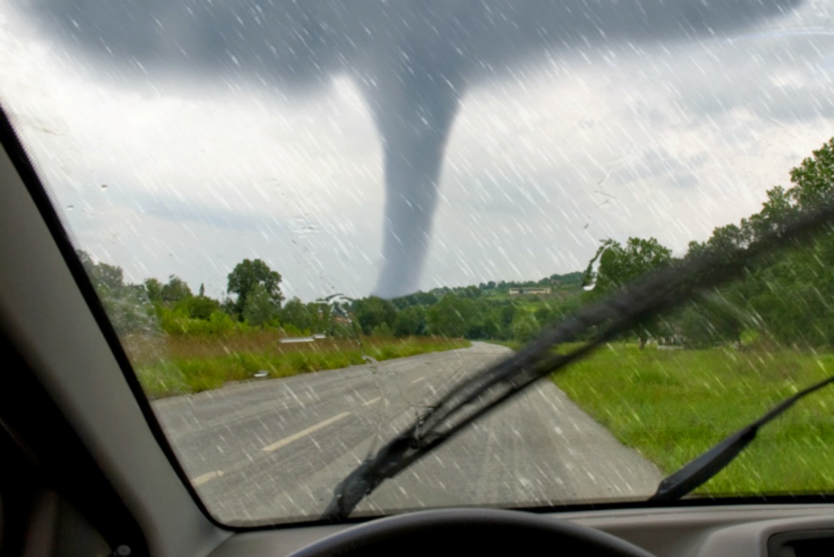 driving and see a tornado